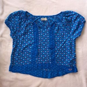 Floral/Polkadot Pattern Top